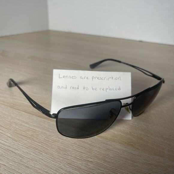 Ray-Ban RB3490 006/71 Sunglasses Black Metal FRAMES ONLY 59-16 Made in Italy - Picture 1 of 8